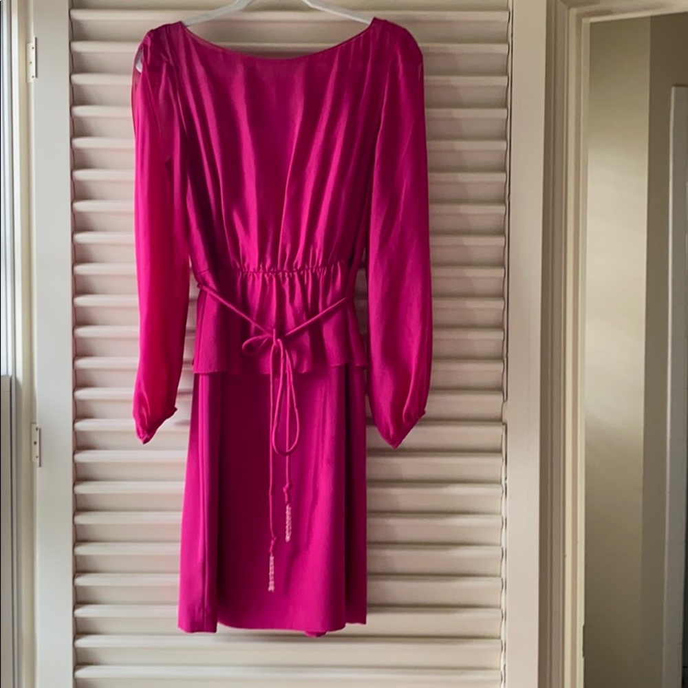 Kay Unger Pink Peplum Dress